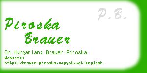 piroska brauer business card